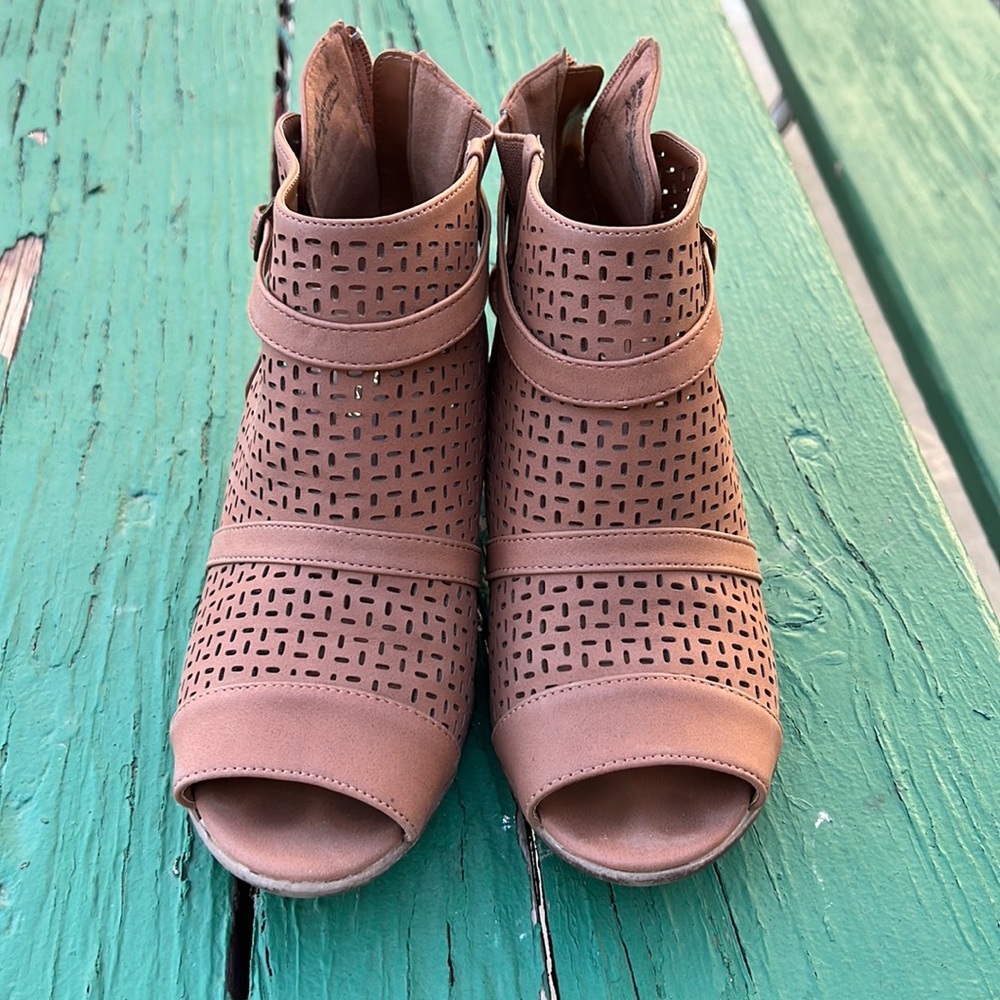 SOLD Peekaboo Low Heel Booty